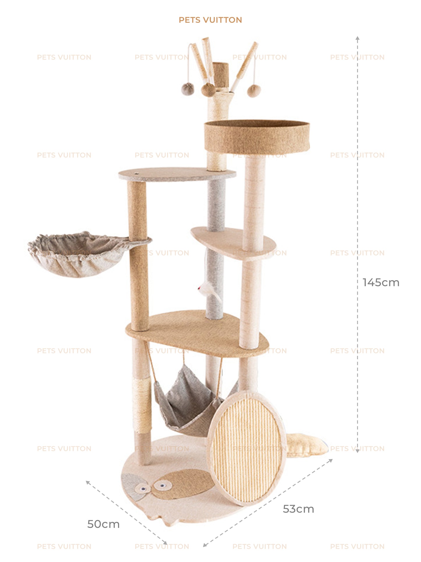 Cat Tree Bulky Cat Four Layers with Sisal Boards