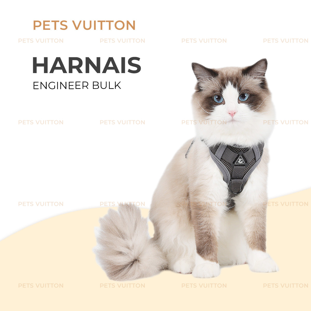 HARNAIS Engineer Bulk Pet Cat Harness with Leash