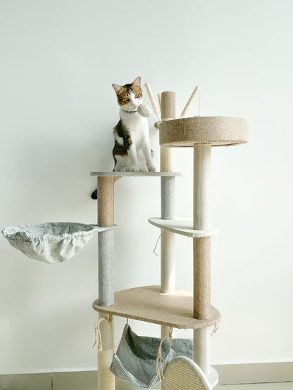 Cat Tree Bulky Cat Four Layers with Sisal Boards