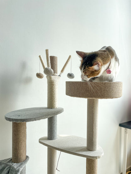 Cat Tree Bulky Cat Four Layers with Sisal Boards